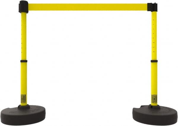 Banner Stakes - 42" High Plastic Pedestrian Barrier - 15' Long Rope - A1 Tooling