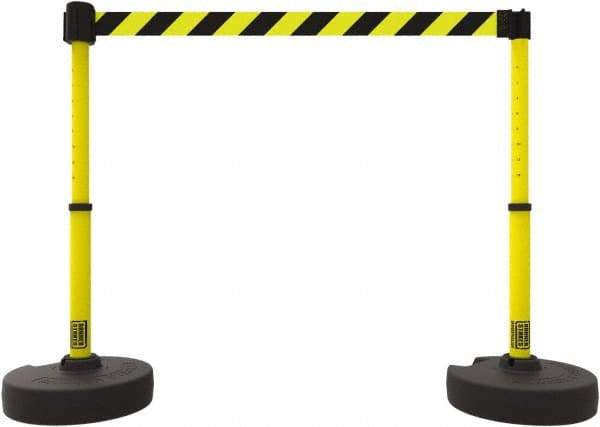 Banner Stakes - 42" High Plastic Pedestrian Barrier - 15' Long Rope - A1 Tooling