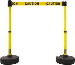 Banner Stakes - 42" High Plastic Pedestrian Barrier - 15' Long Rope - A1 Tooling