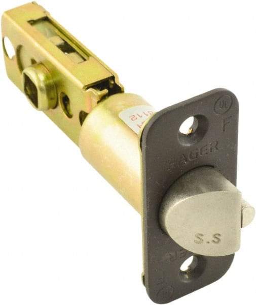 Hager - 4" Long x 1" Wide x 2-1/4" High Dead Latch - Steel/Zinc, Oil Rubbed Bronze Finish - A1 Tooling