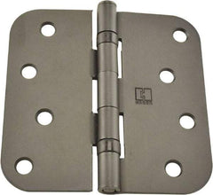 Hager - 4" Wide x 4" High 5/8 Radius Residential Hinge - Round Edge, Steel, Bronze Finish - A1 Tooling