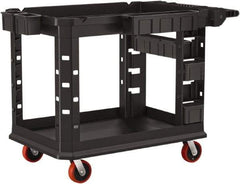 Suncast - 500 Lb Capacity, 26-1/2" Wide x 47-1/16" Long x 34-13/16" High Standard Utility Cart - 2 Shelf, Structural Foam, 4 Swivel Casters - A1 Tooling