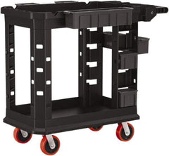 Suncast - 500 Lb Capacity, 19-1/2" Wide x 34-13/16" Long x 41-25/32" High Standard Utility Cart - 2 Shelf, Structural Foam, 4 Swivel Casters - A1 Tooling