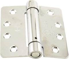 Hager - 4" Wide x 4" High Standard Weight Ball Bearing Residential Hinge - Round Edge, Steel, Bright Chrome Finish - A1 Tooling