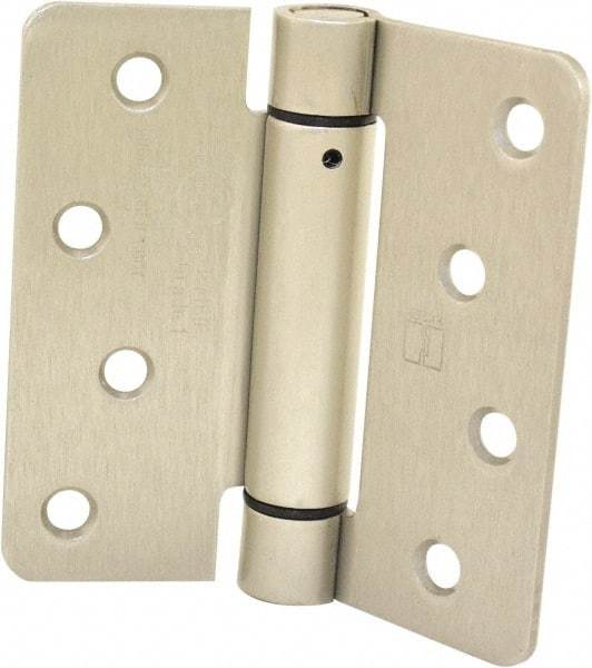 Hager - 4" Wide x 4" High Special Residential Residential Hinge - Round Edge, Steel, Satin Nickel Finish - A1 Tooling