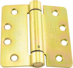 Hager - 4" Wide x 4" High Standard Weight Ball Bearing Residential Hinge - Round Edge, Steel, Zinc Finish - A1 Tooling