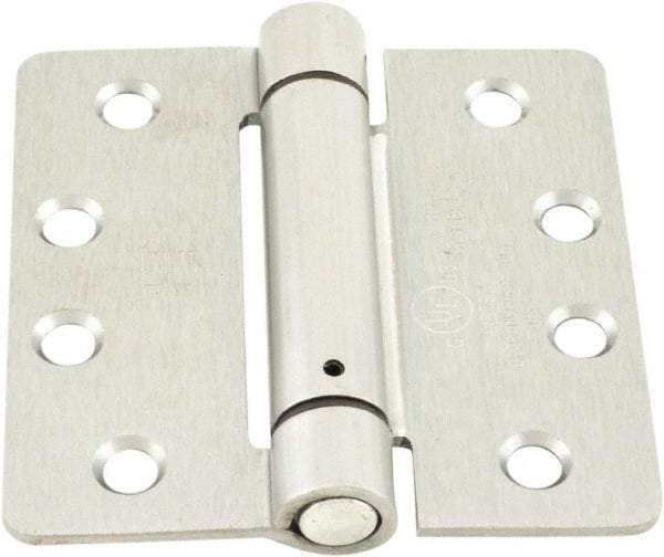 Hager - 4" Wide x 4" High Standard Weight Ball Bearing Residential Hinge - Round Edge, Steel, Satin Chrome Finish - A1 Tooling