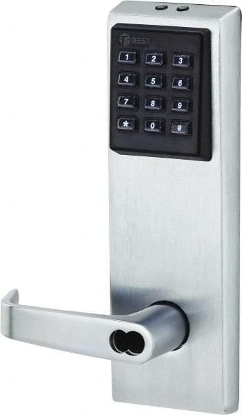 Stanley - Entry Lever Lockset for 1-3/8 to 1-3/4" Thick Doors - 2-3/8 to 2-3/4" Back Set, Brass, Satin Chrome Finish - A1 Tooling