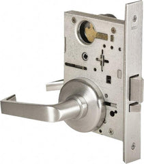 Stanley - Storeroom Lever Lockset for 1-3/8 to 1-3/4" Thick Doors - 2-3/8 to 2-3/4" Back Set, Brass, Satin Chrome Finish - A1 Tooling