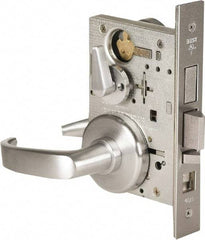 Stanley - Office Lever Lockset for 1-3/8 to 1-3/4" Thick Doors - 2-3/8 to 2-3/4" Back Set, Brass, Satin Chrome Finish - A1 Tooling