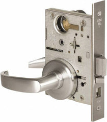 Stanley - Office Lever Lockset for 1-3/8 to 1-3/4" Thick Doors - 2-3/8 to 2-3/4" Back Set, Brass, Satin Chrome Finish - A1 Tooling