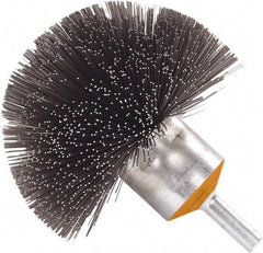 WALTER Surface Technologies - 3" Brush Diam, Crimped, End Brush - 1/4" Diam Shank, 3" Pilot Diam, 15,000 Max RPM - A1 Tooling