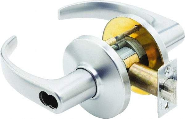 Stanley - Grade 1 Storeroom Lever Lockset - 2-3/4" Back Set, Zinc, Satin Chrome Finish - A1 Tooling