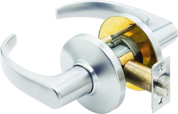 Stanley - Grade 1 Passage Lever Lockset - 2-3/4" Back Set, Zinc, Satin Chrome Finish - A1 Tooling