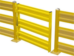 Steel King - Steel Self Closing Rail Safety Gate - Fits 48" Clear Opening, 43-3/4" Wide x 39" Door Height, 103 Lb, Safety Yellow - A1 Tooling