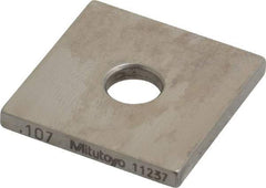 Mitutoyo - 0.107" Square Steel Gage Block - Accuracy Grade 0, Includes Certificate of Inspection - A1 Tooling