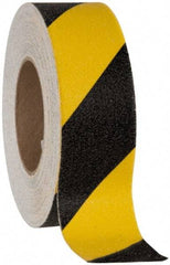 NMC - Black & Yellow Striped Anti-Slip Vinyl Tape - 2" Wide x 60' Long x 0.02" Thick, General Traffic - A1 Tooling