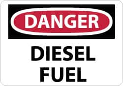 NMC - "Danger - Diesel Fuel", 10" Long x 14" Wide, Rigid Plastic Safety Sign - Rectangle, 0.05" Thick, Use for Hazardous Materials - A1 Tooling