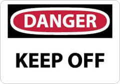 NMC - "Danger - Keep Off", 10" Long x 14" Wide, Rigid Plastic Safety Sign - Rectangle, 0.05" Thick, Use for Hazardous Materials - A1 Tooling