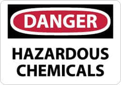 NMC - "Danger - Hazardous Chemicals", 10" Long x 14" Wide, Fiberglass Safety Sign - Rectangle, 0.095" Thick, Use for Hazardous Materials - A1 Tooling