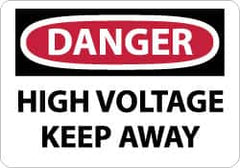 NMC - "Danger - High Voltage - Keep Away", 10" Long x 14" Wide, Aluminum Safety Sign - Rectangle, 0.04" Thick, Use for Accident Prevention - A1 Tooling