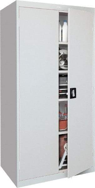 Sandusky Lee - 5 Shelf Locking Storage Cabinet - Steel, 36" Wide x 24" Deep x 78" High, Gray - A1 Tooling