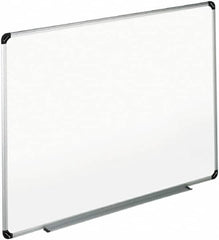 UNIVERSAL - 48" High x 72" Wide Erasable Melamine Marker Boards - Aluminum/Plastic Frame, 74.6" Deep, Includes Accessory Tray/Rail & Mounting Kit - A1 Tooling