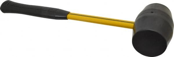 NUPLA - 2 Lb Head Rubber Mallet - 16-1/2" OAL, 16-1/4" Long Fiberglass Handle - A1 Tooling