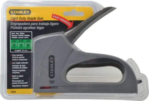 Stanley - Manual Staple Gun - 1/4, 5/16, 3/8" Staples, Silver, Steel - A1 Tooling