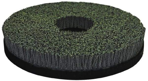 Osborn - 12" 120 Grit Silicon Carbide Crimped Disc Brush - Fine Grade, Plain Hole Connector, 1" Trim Length, 7/8" Arbor Hole - A1 Tooling