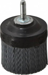 Osborn - 2" 320 Grit Silicon Carbide Crimped Disc Brush - Extra Fine Grade, Quick Change Connector, 1-3/8" Trim Length, 1/4" Shank Diam - A1 Tooling