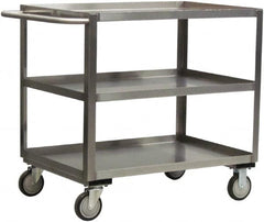 Jamco - 1,200 Lb Capacity, 48" Wide x 24" Long x 39" High Shelf Cart - 3 Shelf, Stainless Steel - A1 Tooling