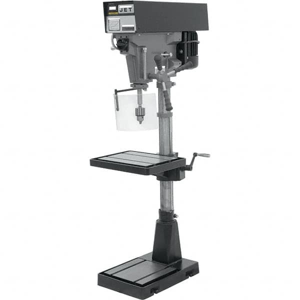 Jet - 15" Swing, Variable Speed Pulley Drill Press - Variable Speed, 1 hp, Single Phase - A1 Tooling