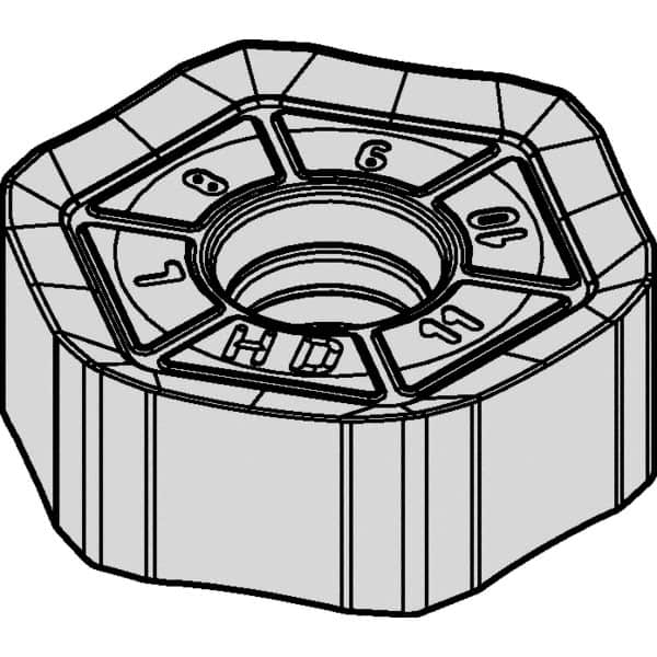 Kennametal - HNPJ53511 HD Grade KCPM40 Carbide Milling Insert - TiAlN/AlCrN Finish, 0.2142" Thick, 5/8" Inscribed Circle, 4.34mm Corner Radius - A1 Tooling