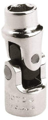 Proto - 1/4" Drive, Standard Hand Socket - 6 Points, 1-31/64" OAL, Alloy Steel, Chrome Finish - A1 Tooling