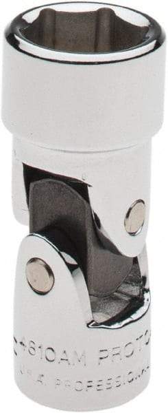 Proto - 1/4" Drive, Standard Hand Socket - 6 Points, 1-13/32" OAL, Alloy Steel, Chrome Finish - A1 Tooling