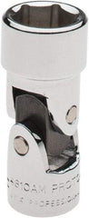 Proto - 1/4" Drive, Standard Hand Socket - 6 Points, 1-13/32" OAL, Alloy Steel, Chrome Finish - A1 Tooling