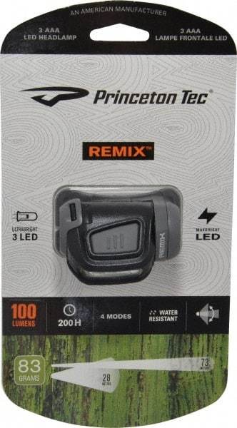 Princeton Tec - White LED Bulb, 300 Lumens, Hands-free Flashlight - Black, Gray Plastic Body, 3 AAA Batteries Not Included - A1 Tooling