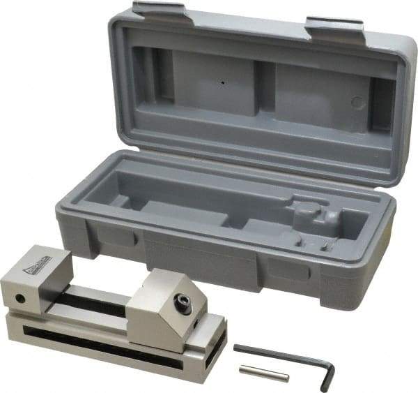 Gibraltar - 1-31/32" Jaw Width, 65mm Jaw Opening Capacity, 0.984" Jaw Height, Toolmaker's Vise - Flat Jaw, 0.003" Parallelism, 0.005" Squareness, 135mm OAL x 1.97" OAH - A1 Tooling