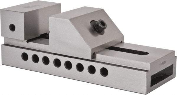 Gibraltar - 3" Jaw Width, 3-3/8" Jaw Opening Capacity, 4" Jaw Height, Toolmaker's Vise - Flat Jaw, 0.005" Parallelism, 0.005" Squareness, 7-1/2" OAL x 2.76" OAH - A1 Tooling