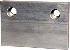 Gibraltar - 6" Wide x 4" High x 3/4" Thick, Flat/No Step Vise Jaw - Soft, Aluminum, Fixed Jaw, Compatible with 6" Vises - A1 Tooling