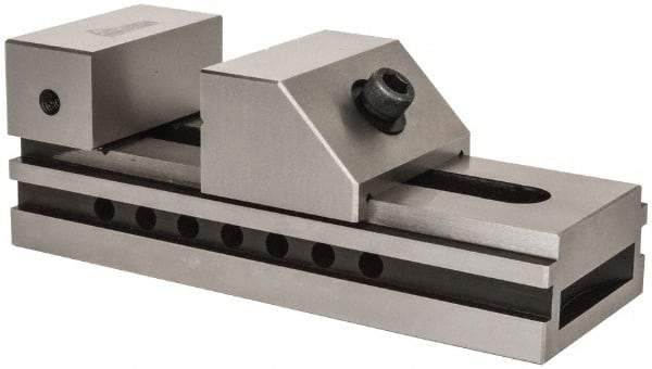 Gibraltar - 3-1/2" Jaw Width, 5" Jaw Opening Capacity, 1-3/4" Jaw Height, Toolmaker's Vise - Flat Jaw, 0.0002" Parallelism, 0.0003" Squareness, 9-1/4" OAL x 3-11/32" OAH - A1 Tooling