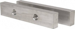 Gibraltar - 12" Wide x 2-1/2" High x 1-1/4" Thick, Flat/No Step Vise Jaw - Soft, Aluminum, Fixed Jaw, Compatible with 12" Vises - A1 Tooling