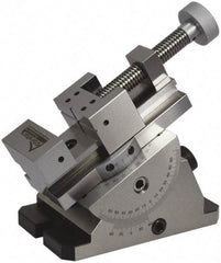 Gibraltar - 2-3/4" Jaw Width, 3" Jaw Opening Capacity, Horizontal Swivel Machine Vise - Manual Operation, 1 Station, 6.28" Long x 5.38" High x 1-3/16" Deep, Steel - A1 Tooling