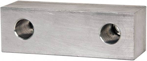 Gibraltar - 6" Wide x 2" High x 2" Thick, Flat/No Step Vise Jaw - Soft, Aluminum, Fixed Jaw, Compatible with 6" Vises - A1 Tooling