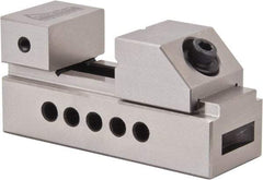 Gibraltar - 1-27/64" Jaw Width, 1-1/2" Jaw Opening Capacity, 0.91" Jaw Height, Toolmaker's Vise - Flat Jaw, 0.003" Parallelism, 0.005" Squareness, 100mm OAL x 1.89" OAH - A1 Tooling