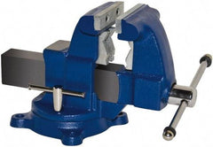 Gibraltar - 6-1/2" Jaw Width x 6-1/2" Jaw Opening Capacity, 5-1/2" Throat Depth, Bench & Pipe Combination Vise - 1/8 to 3-1/2" Pipe Capacity, Swivel Base, Bolt Down Attachment, Ductile Iron - A1 Tooling