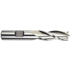 1 Dia. x 4-1/8 Overall Length 3-Flute Square End High Speed Steel SE End Mill-Round Shank-Center Cutting -Uncoated - A1 Tooling