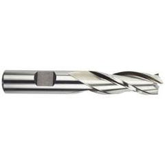 1 Dia. x 4-1/8 Overall Length 3-Flute Square End High Speed Steel SE End Mill-Round Shank-Center Cutting -Uncoated - A1 Tooling