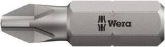 Wera - #1, Hex Drive Phillips Power Screwdriver Bit - 1/4" Drive, 2" OAL - A1 Tooling